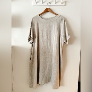 notPERFECTLINEN Beige Midi Dress